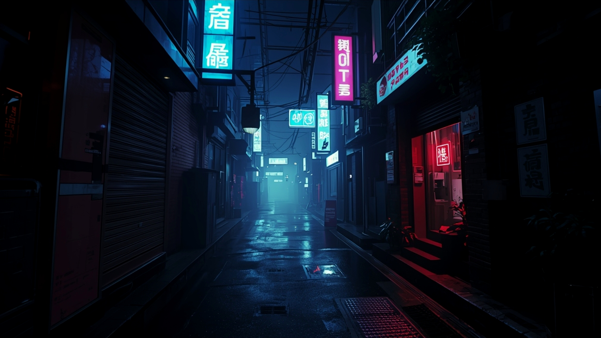  Cyberpunk alleyway amoled